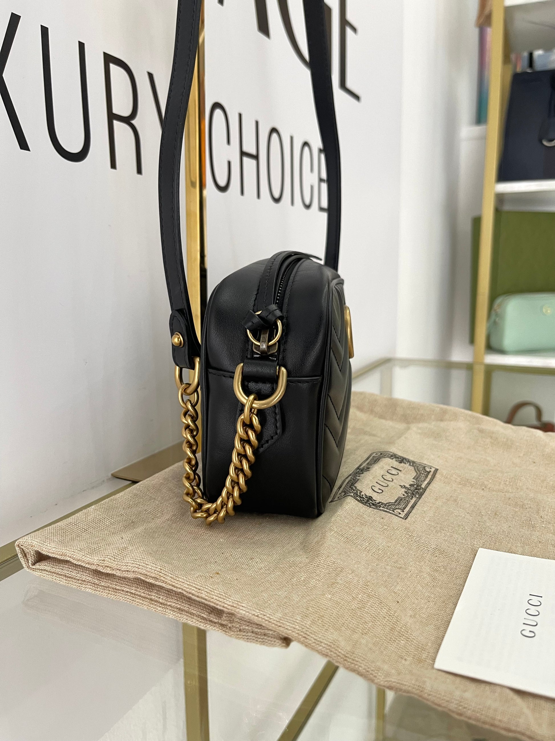 Borsa Mini Camera Bag GG Marmont Gucci