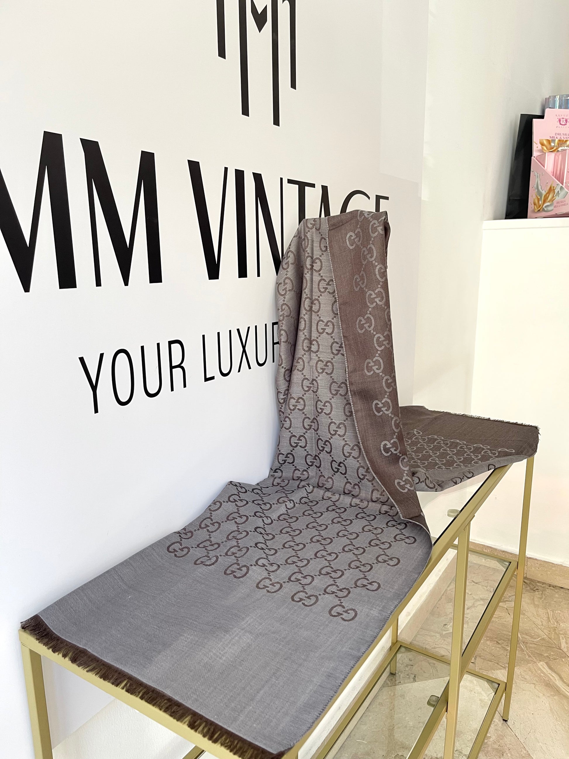 Stola GG in Lana e Seta reversibile Gucci