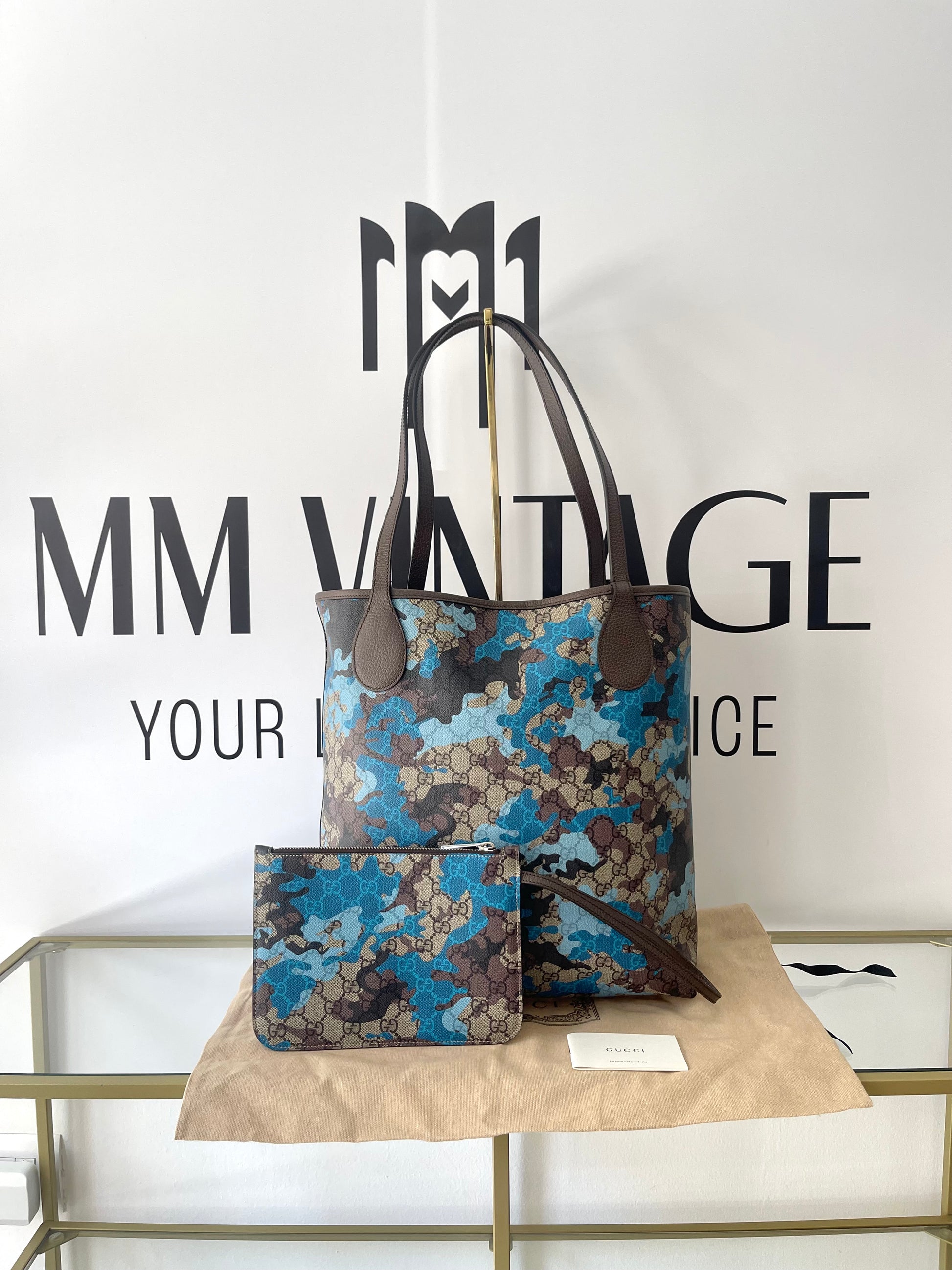 Borsa Shopping Camouflage GG Supreme Gucci