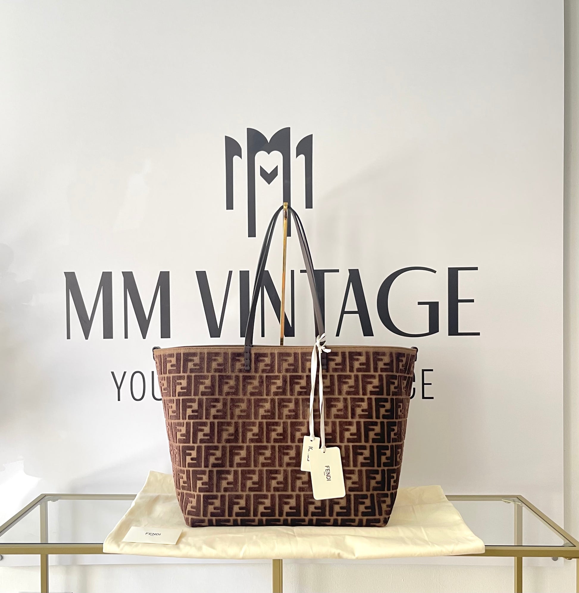 Borsa Zucca Roll reversibile Large Fendi