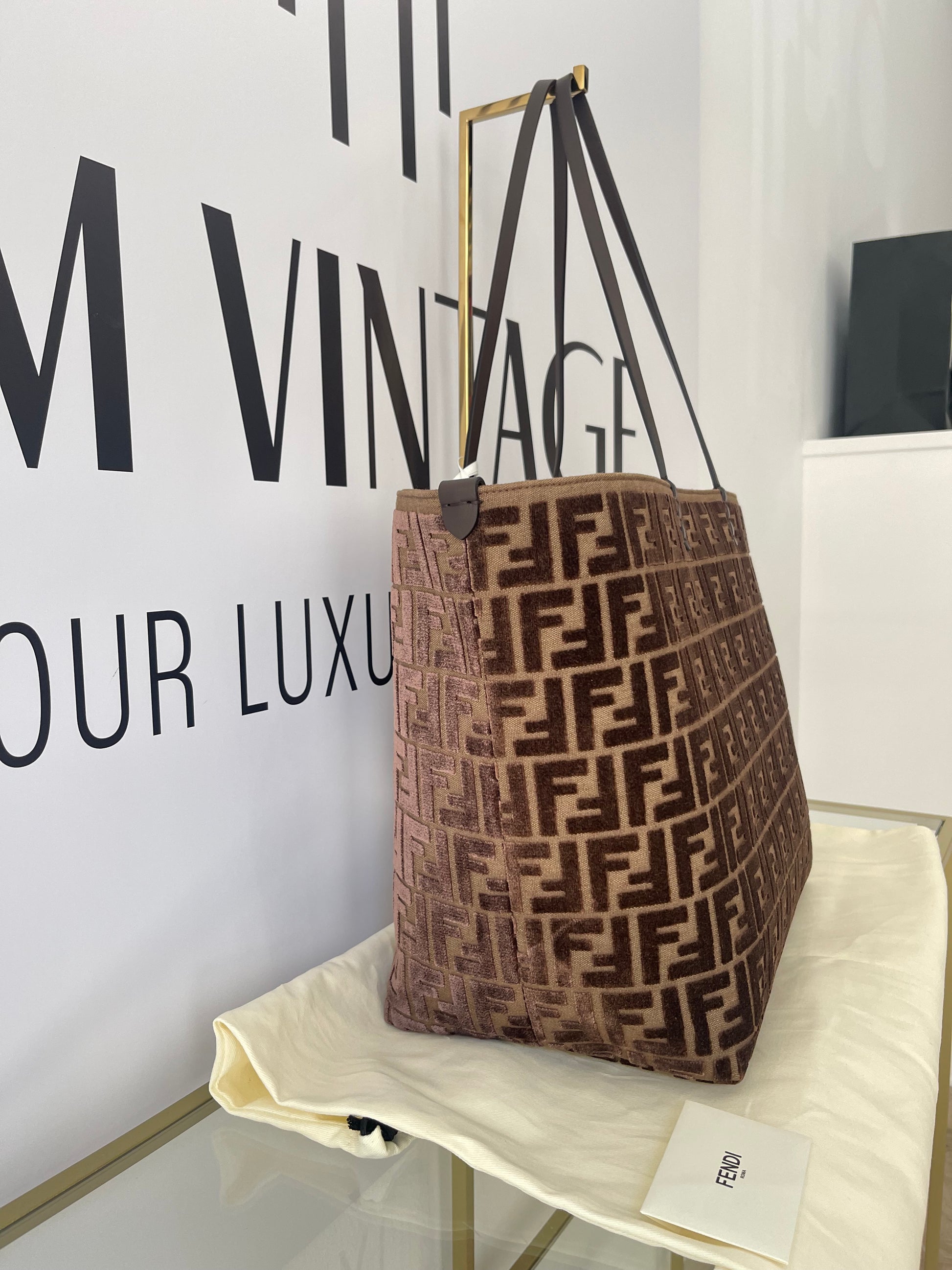 Borsa Zucca Roll reversibile Large Fendi