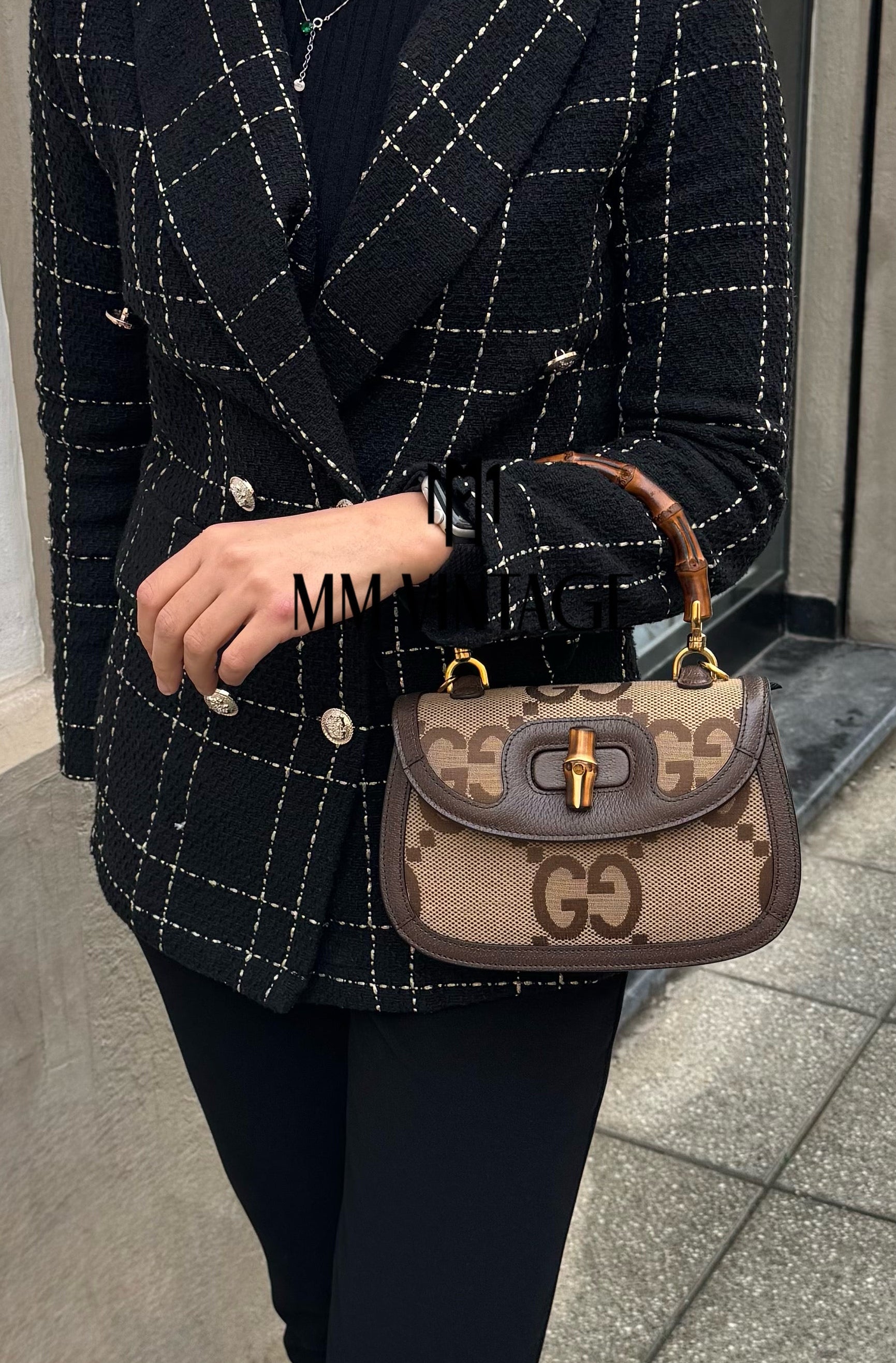 Borsa Bamboo 1947 Jumbo GG Gucci