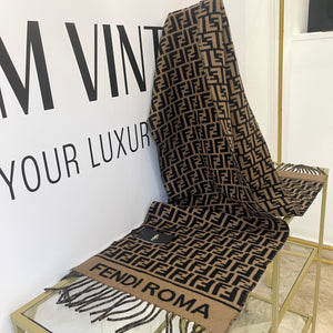 Sciarpa nero/tabacco Fendi