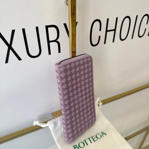 Portafoglio con zip viola Bottega Veneta