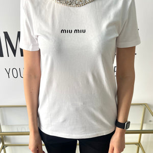 T-Shirt in cotone Miu Miu