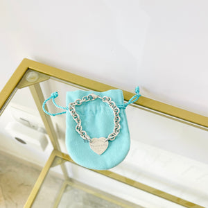 Bracciale a maglie cuore centrale M Tiffany