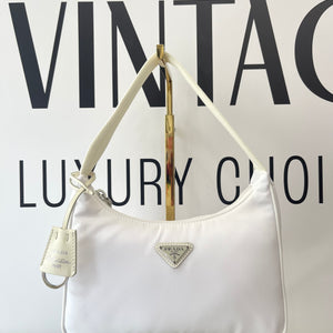 Borsa Re-Edition 2000 in Re-Nylon bianca Prada