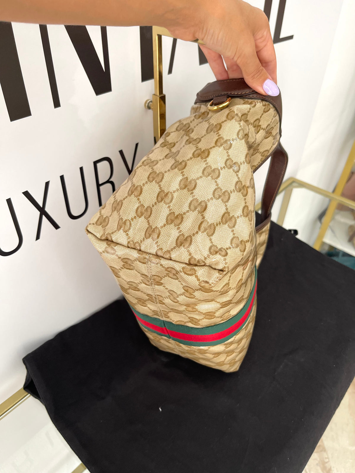 Borsa Shopping Giglio GG Crystal Gucci