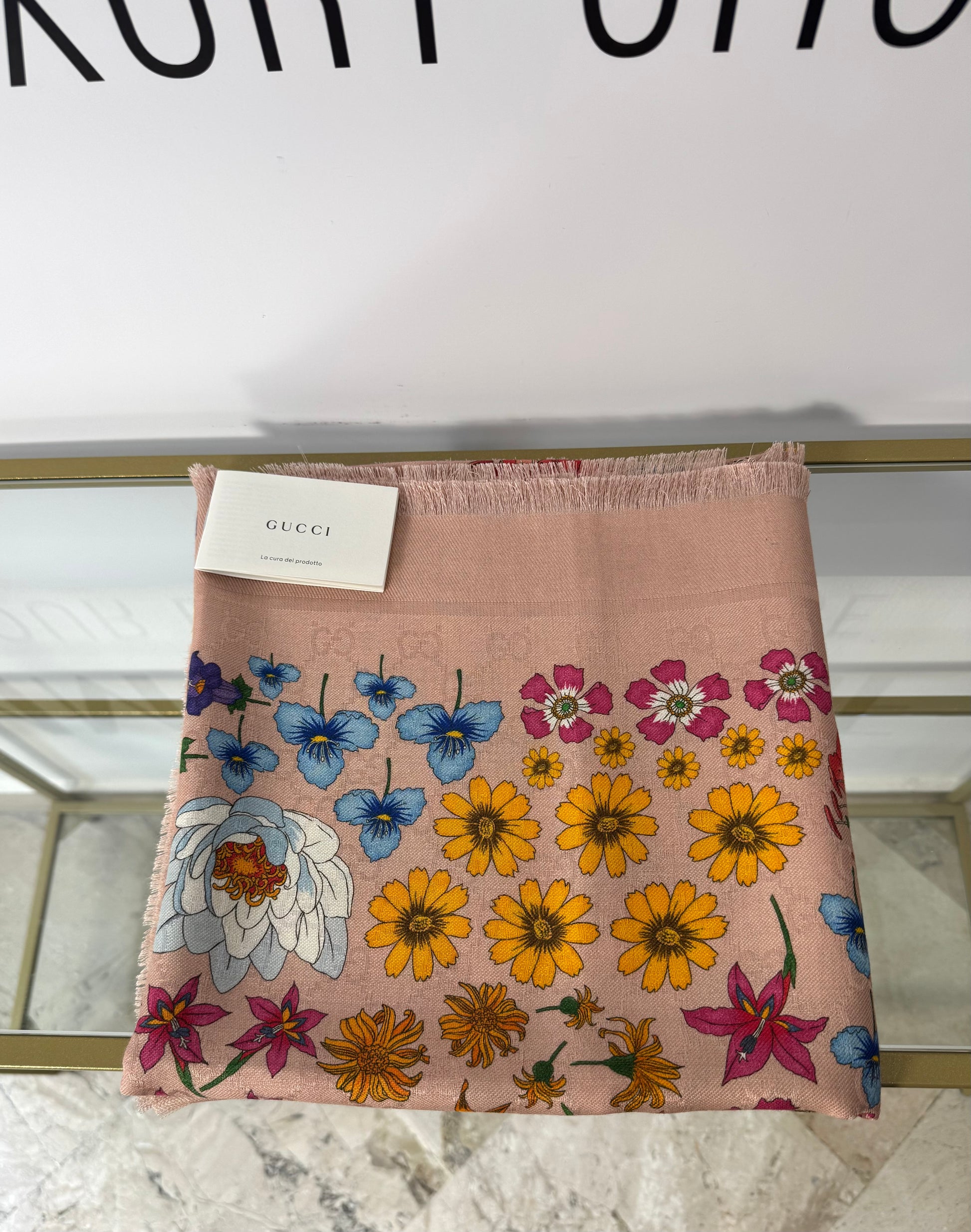 Foulard stampa Floreale Gucci