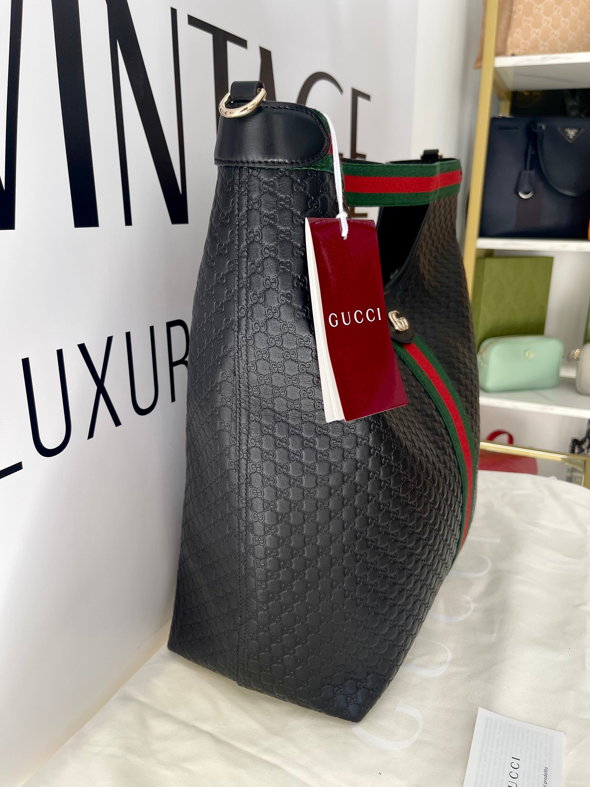 Borsa Shopping Giglio Microguccissima Gucci