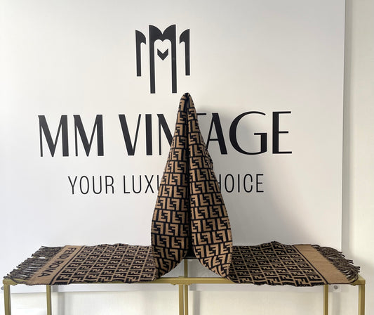 Sciarpa nero/tabacco Fendi