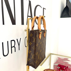 Borsa Petit Sac Plat Monogram Louis Vuitton