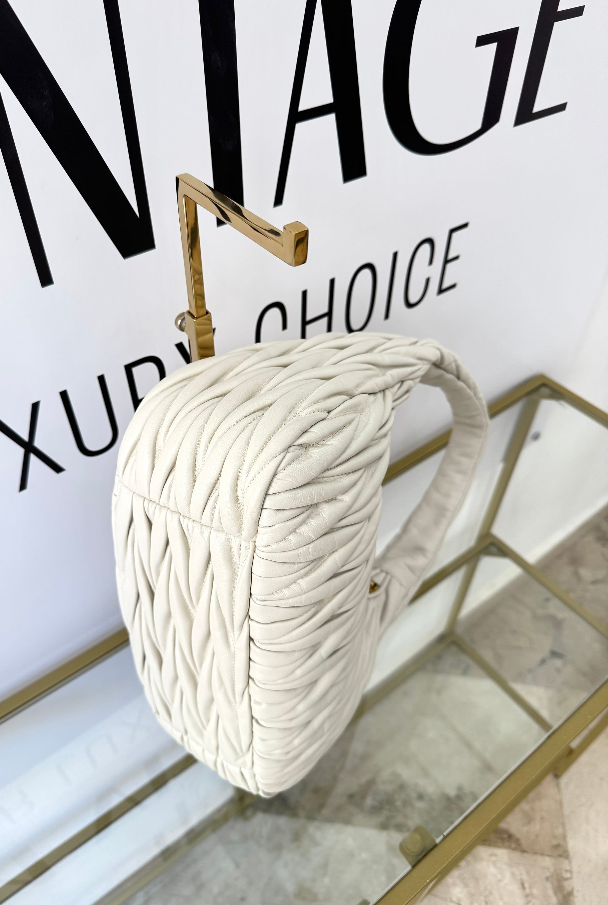 Borsa Hobo Wander Matelassé Miu Miu