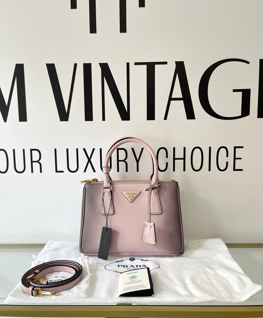 Borsa Galleria in saffiano Alabastro sfumato Prada