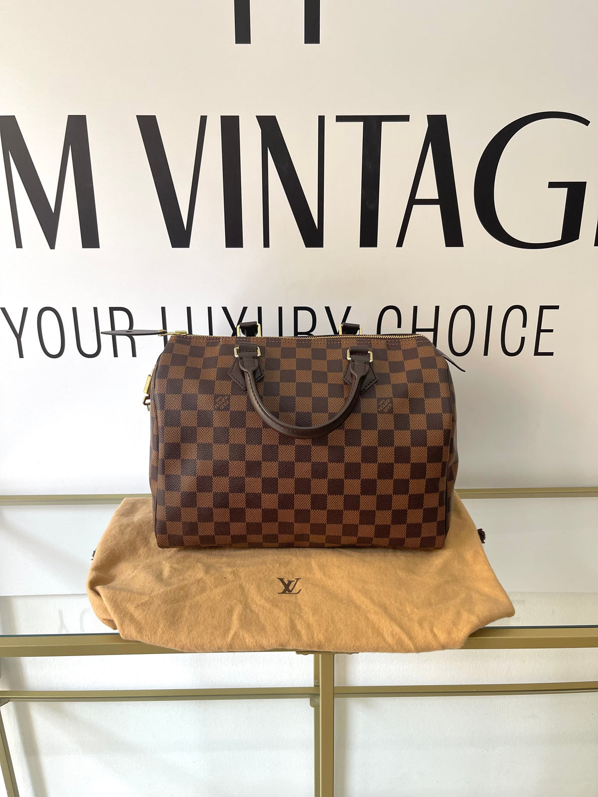 Borsa Speedy 30 Damier Ebène Louis Vuitton