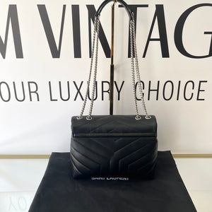 Borsa LouLou Small black hw argento YSL