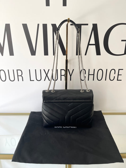Borsa LouLou Small black hw argento YSL