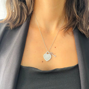 Girocollo cuore M con Chiave Tiffany