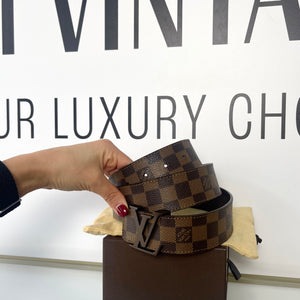 Cintura LV Initiales 40mm Damier Ebéne Louis Vuitton