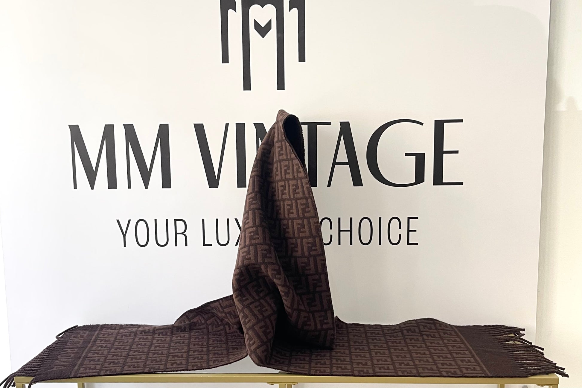 Sciarpa con motivo FF jacquard Fendi