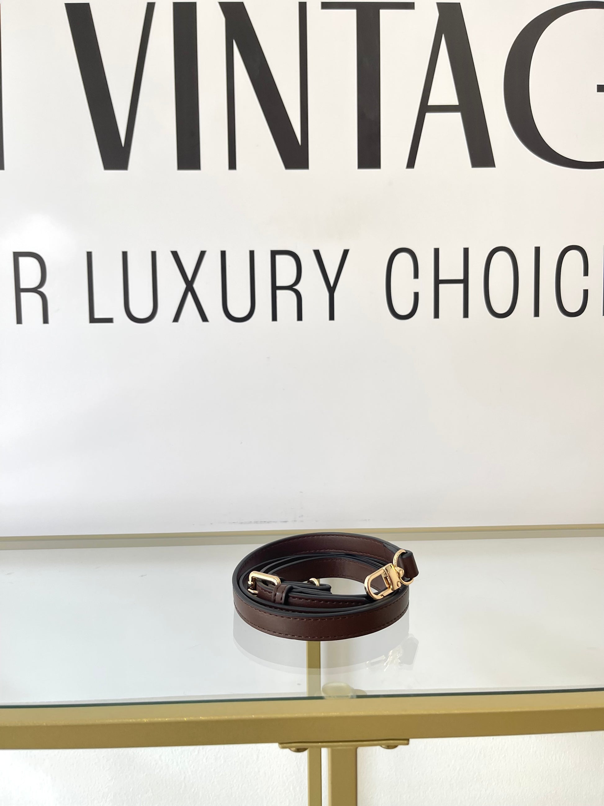 Tracolla No Brand in pelle marrone