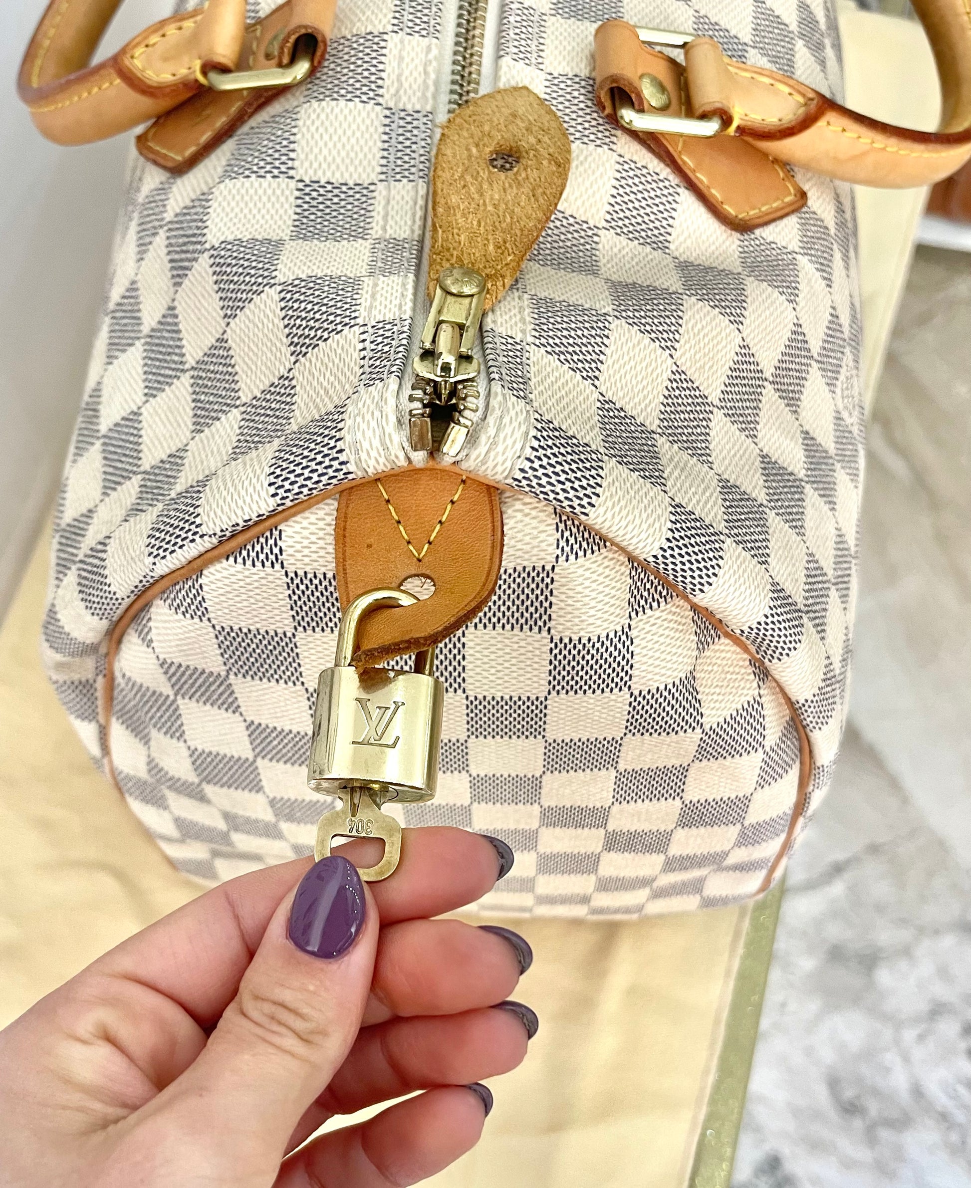 Borsa Speedy 35 Damier Azur Louis Vuitton