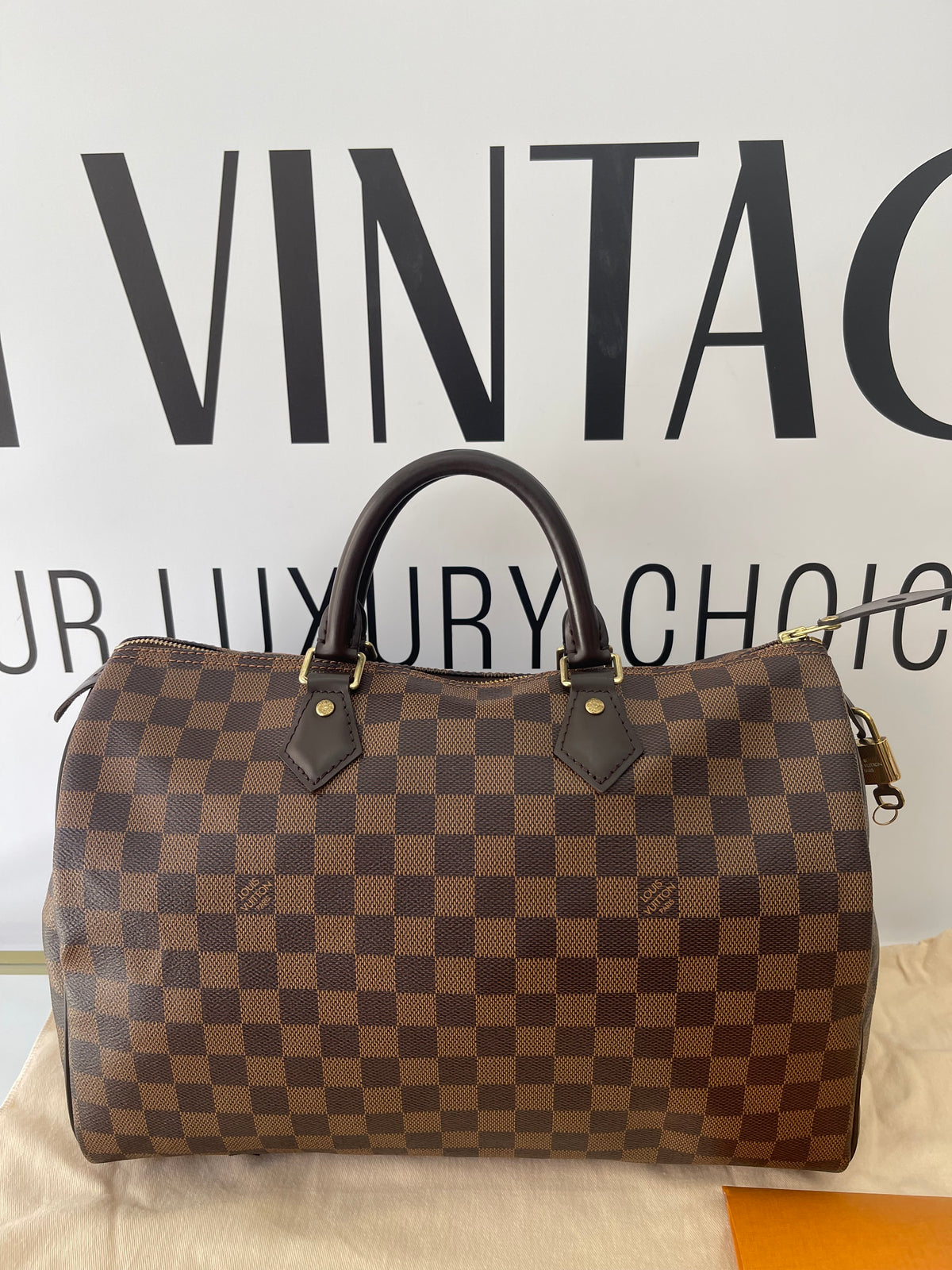 Borsa Speedy 35 Damier Ébène Louis Vuitton