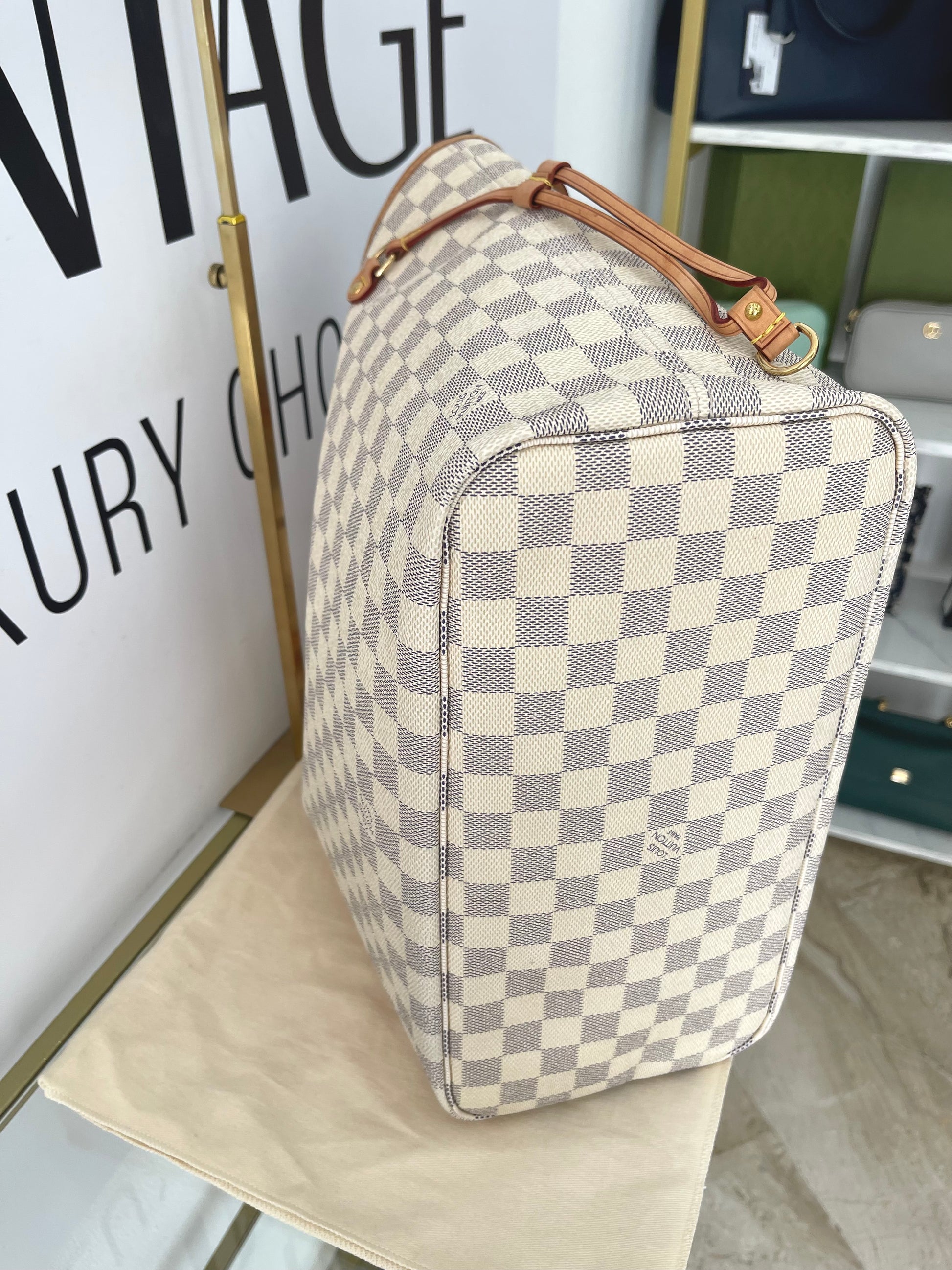 Borsa Neverfull MM Damier Azur Louis Vuitton