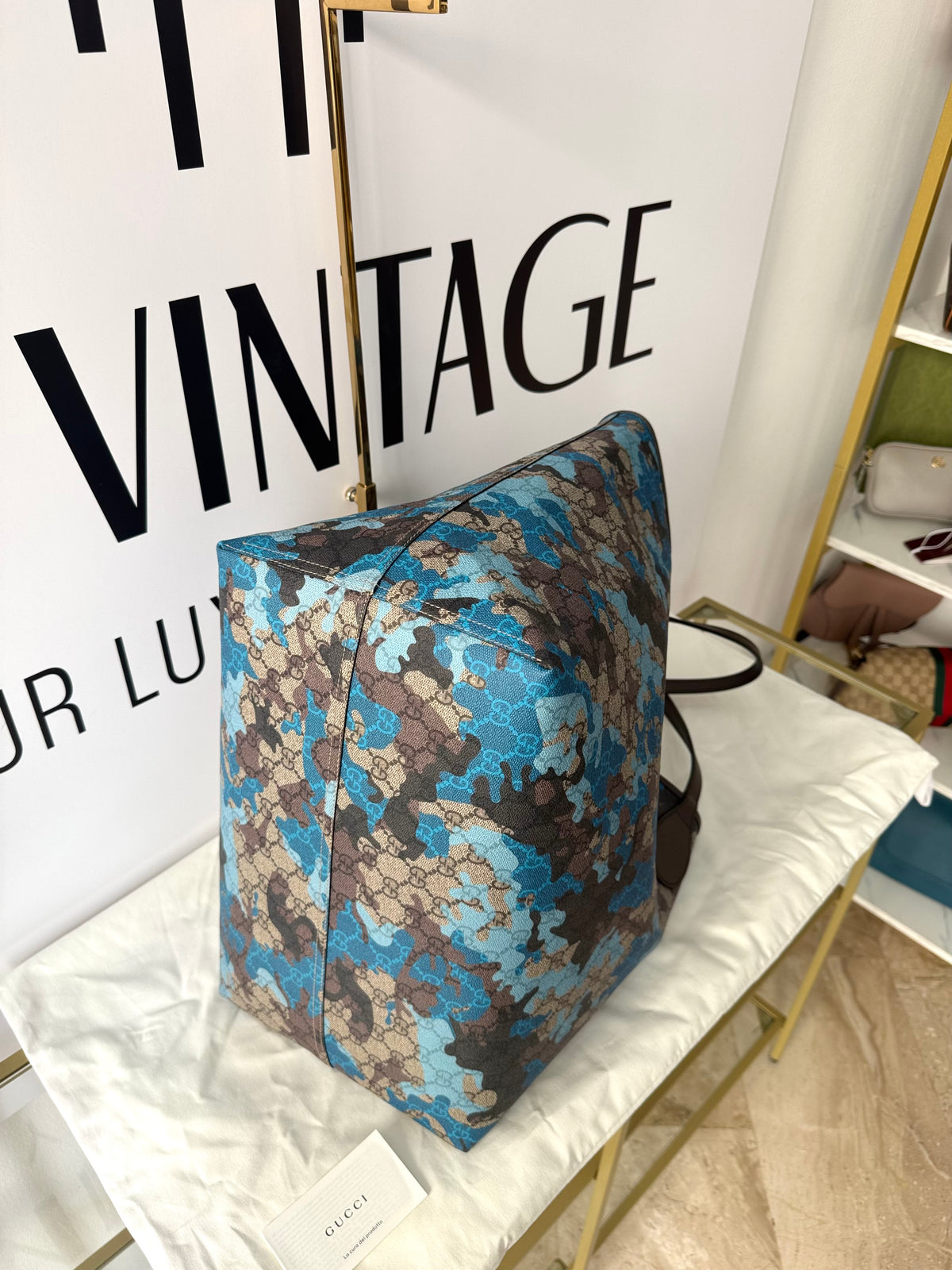 Borsa Shopping Camouflage GG Supreme Gucci