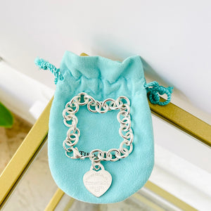 Bracciale a maglie cuore M Tiffany