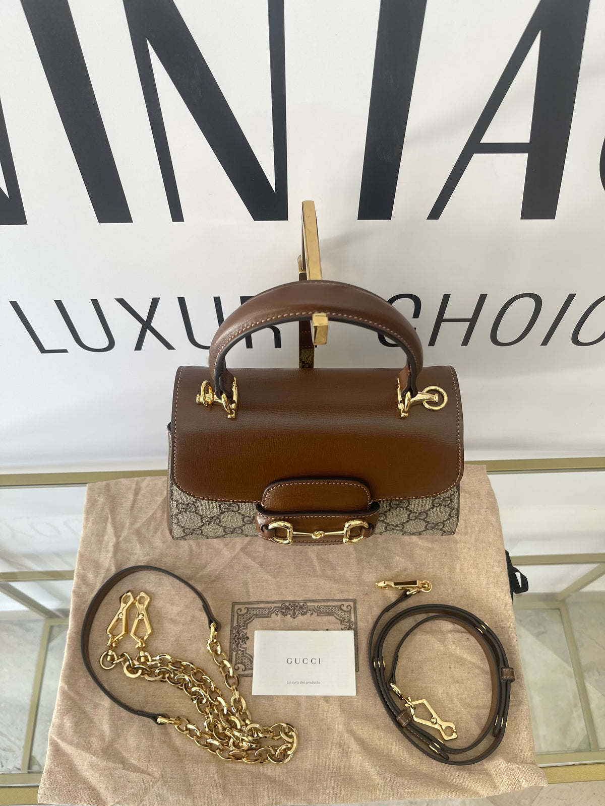Borsa Horsebit 1955 GG Supreme Gucci