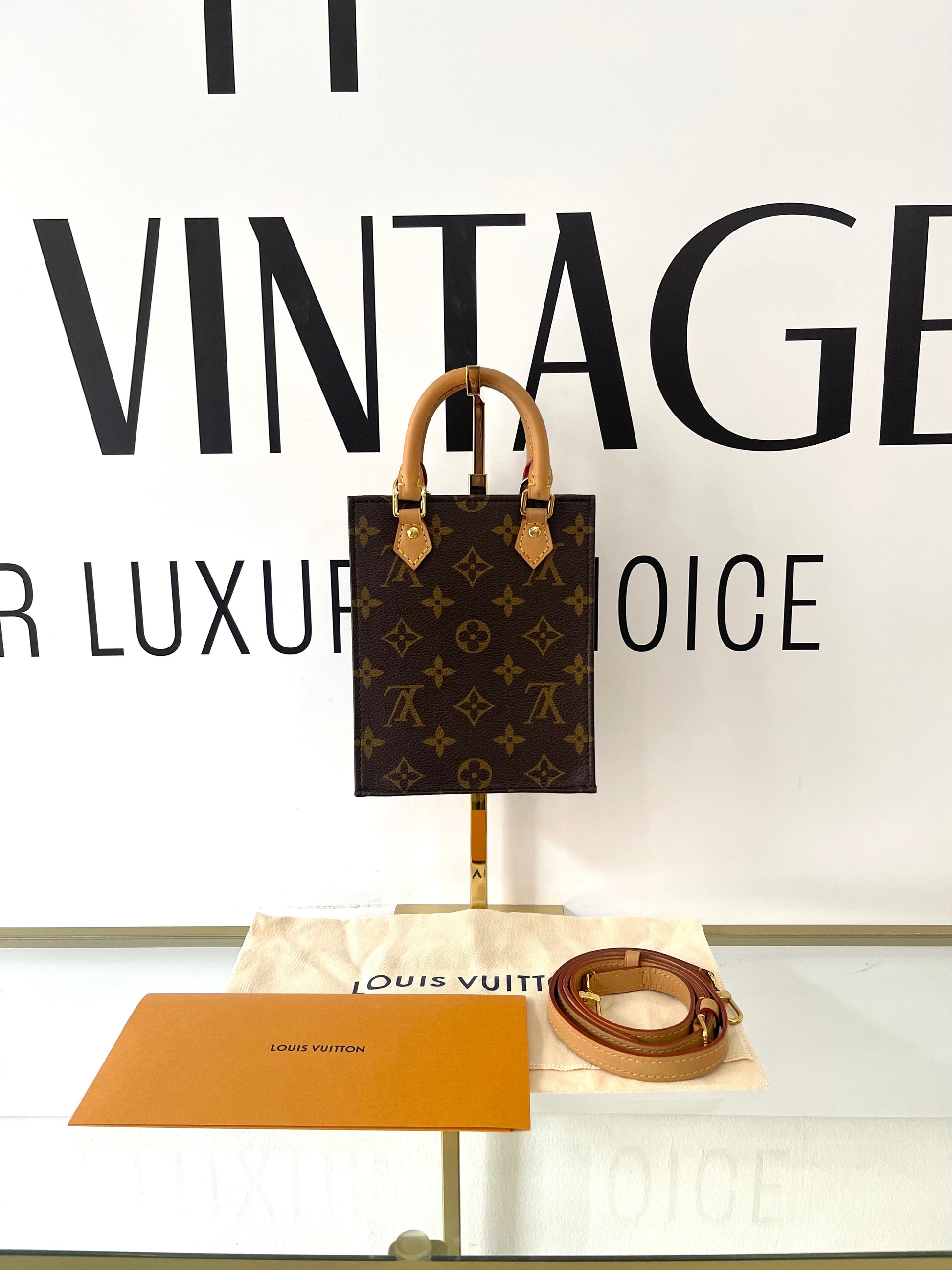 Borsa Petit Sac Plat Monogram Louis Vuitton