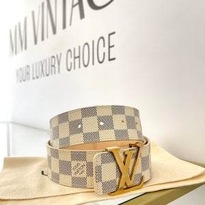 Cintura LV Initiales Damier Azur Louis Vuitton