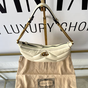 Borsa a spalla Gucci Marmont Bianca