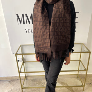 Sciarpa con motivo FF jacquard Fendi