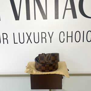 Cintura LV Initiales 40mm Damier Ebéne Louis Vuitton