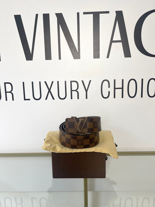 Cintura LV Initiales 40mm Damier Ebéne Louis Vuitton