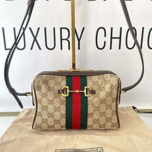 Borsa Camera Bag Horsebit Web Gucci