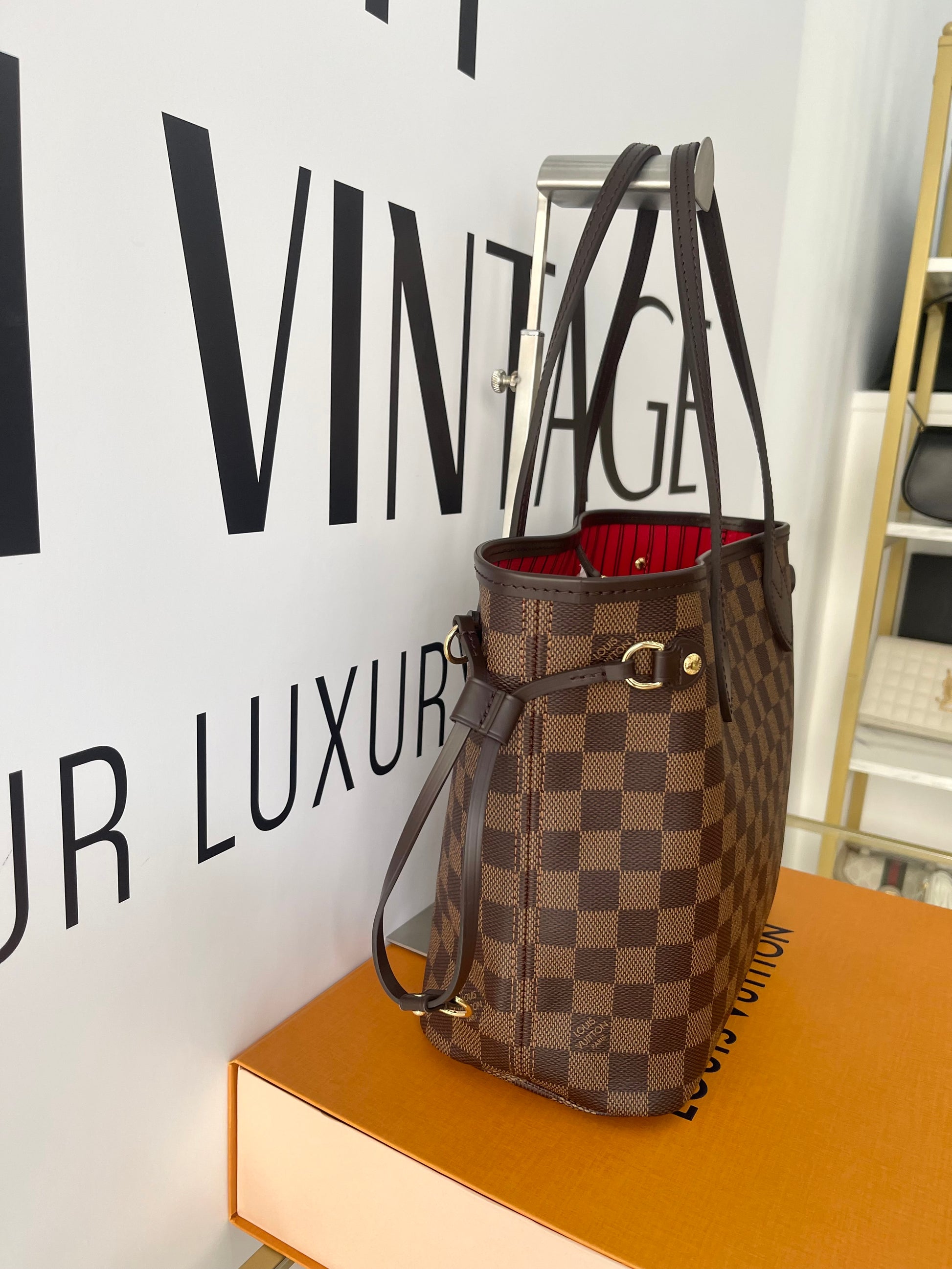 Borsa Neverfull PM Damier Ébène Louis Vuitton
