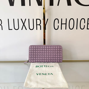 Portafoglio con zip viola Bottega Veneta
