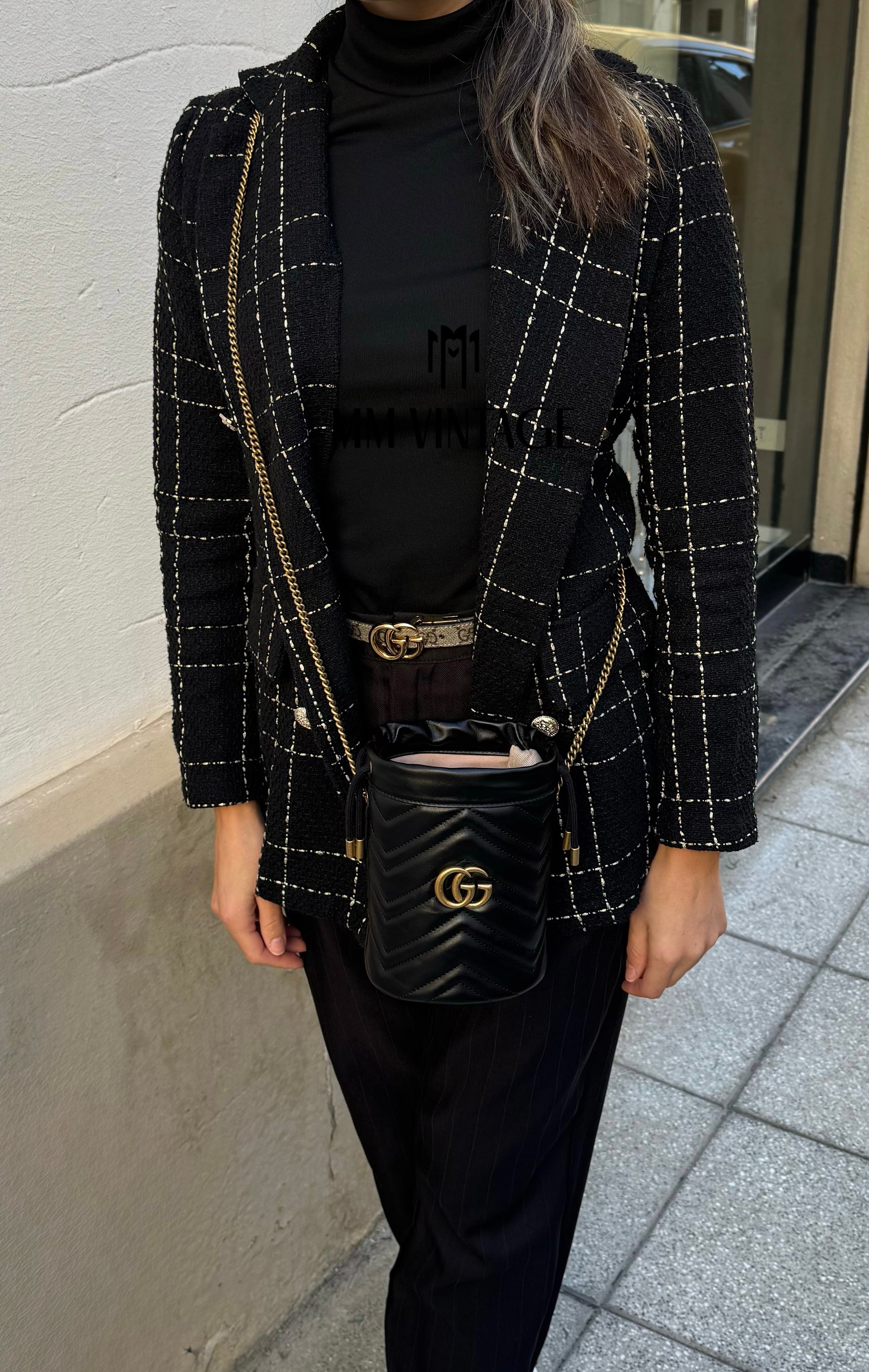 Borsa a secchiello GG Marmont Gucci