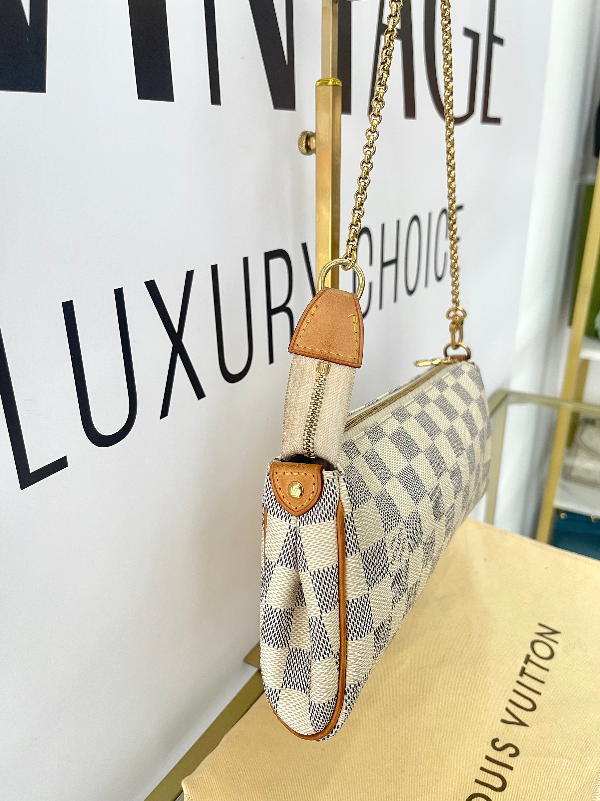 Pochette Eva Damier Azur Louis Vuitton