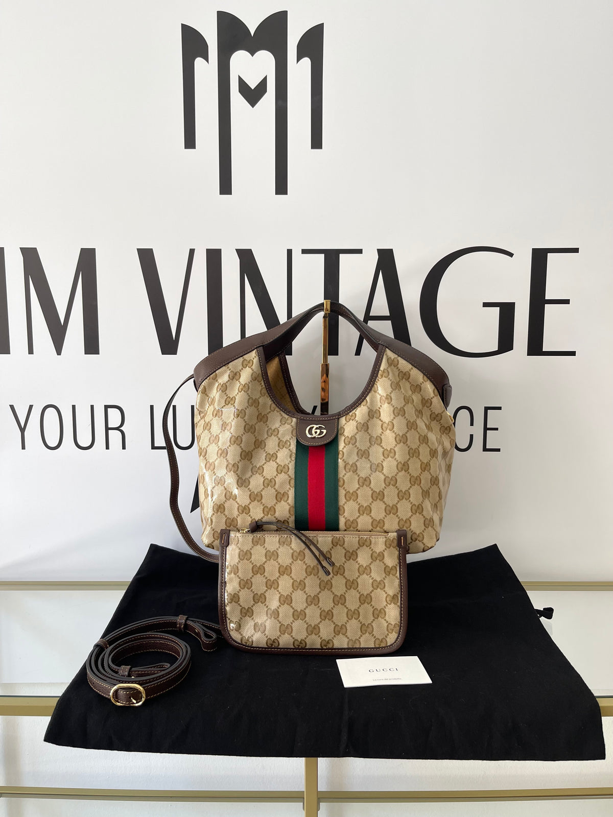 Borsa Shopping Giglio GG Crystal Gucci
