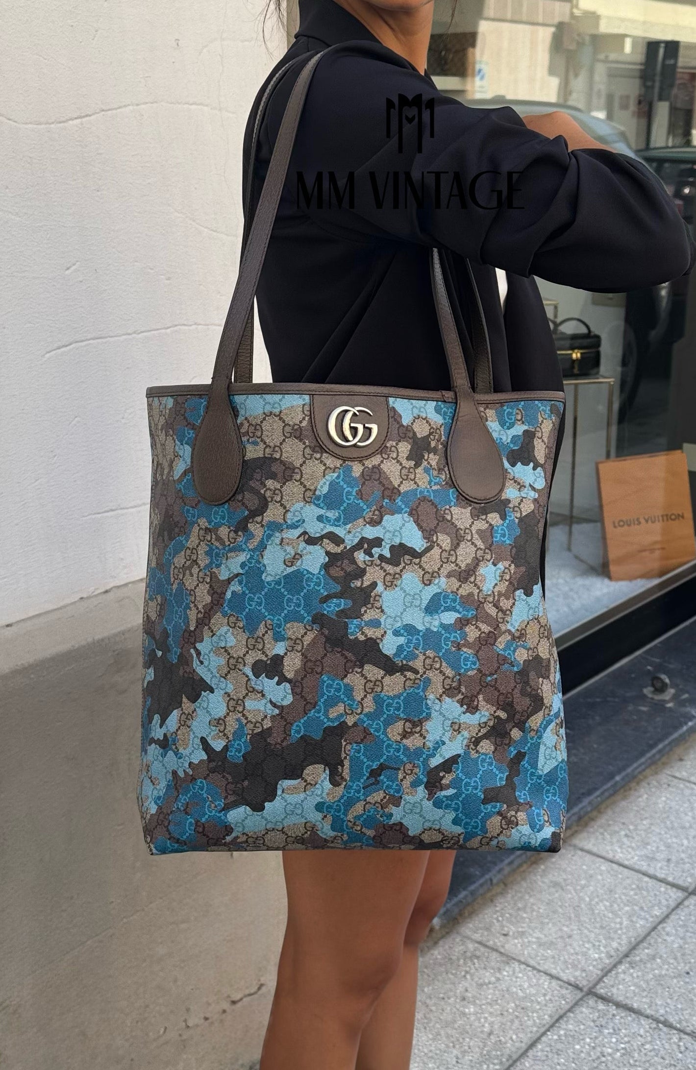 Borsa Shopping Camouflage GG Supreme Gucci