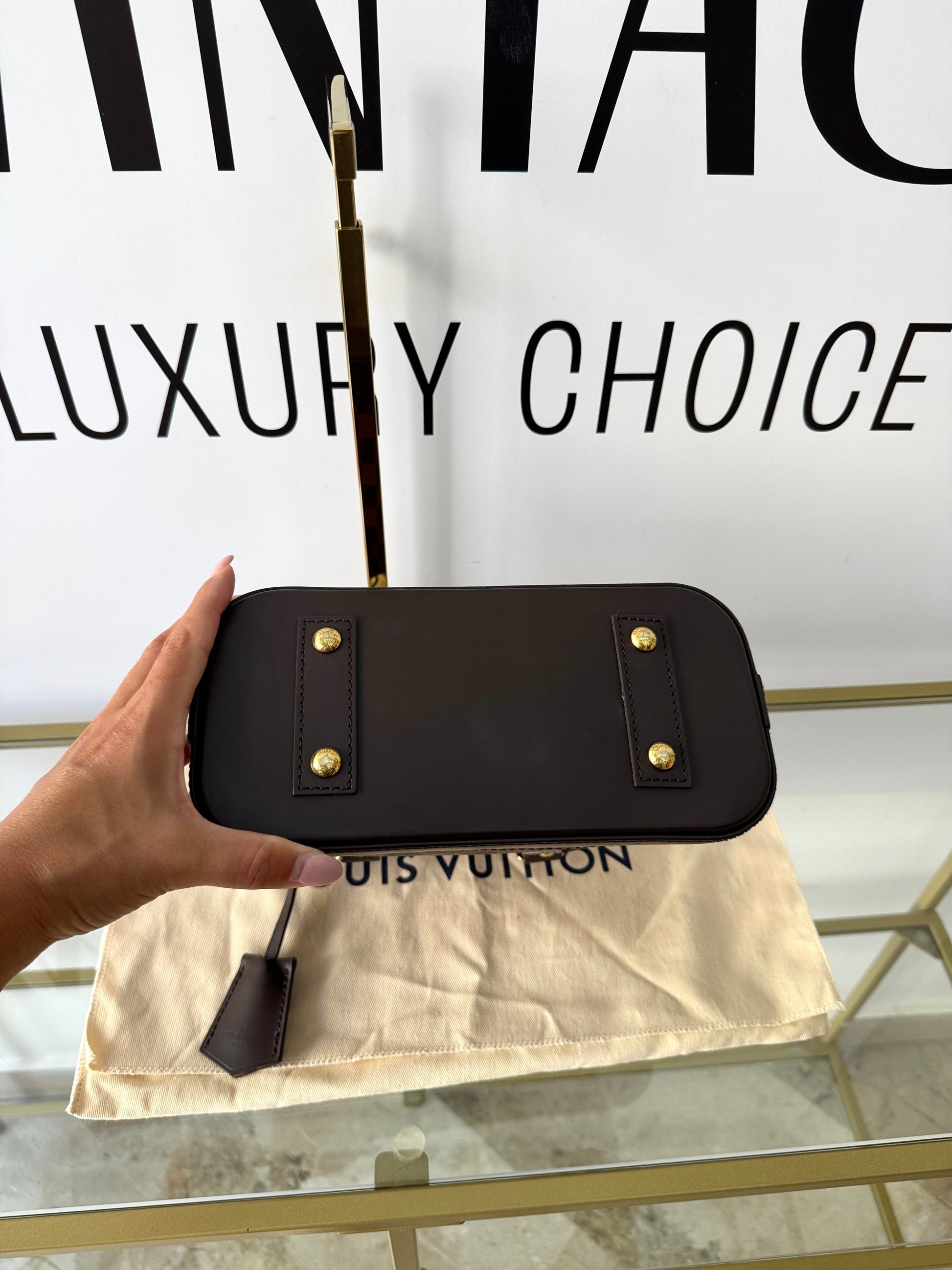 Borsa Alma BB Damier Ébène Louis Vuitton