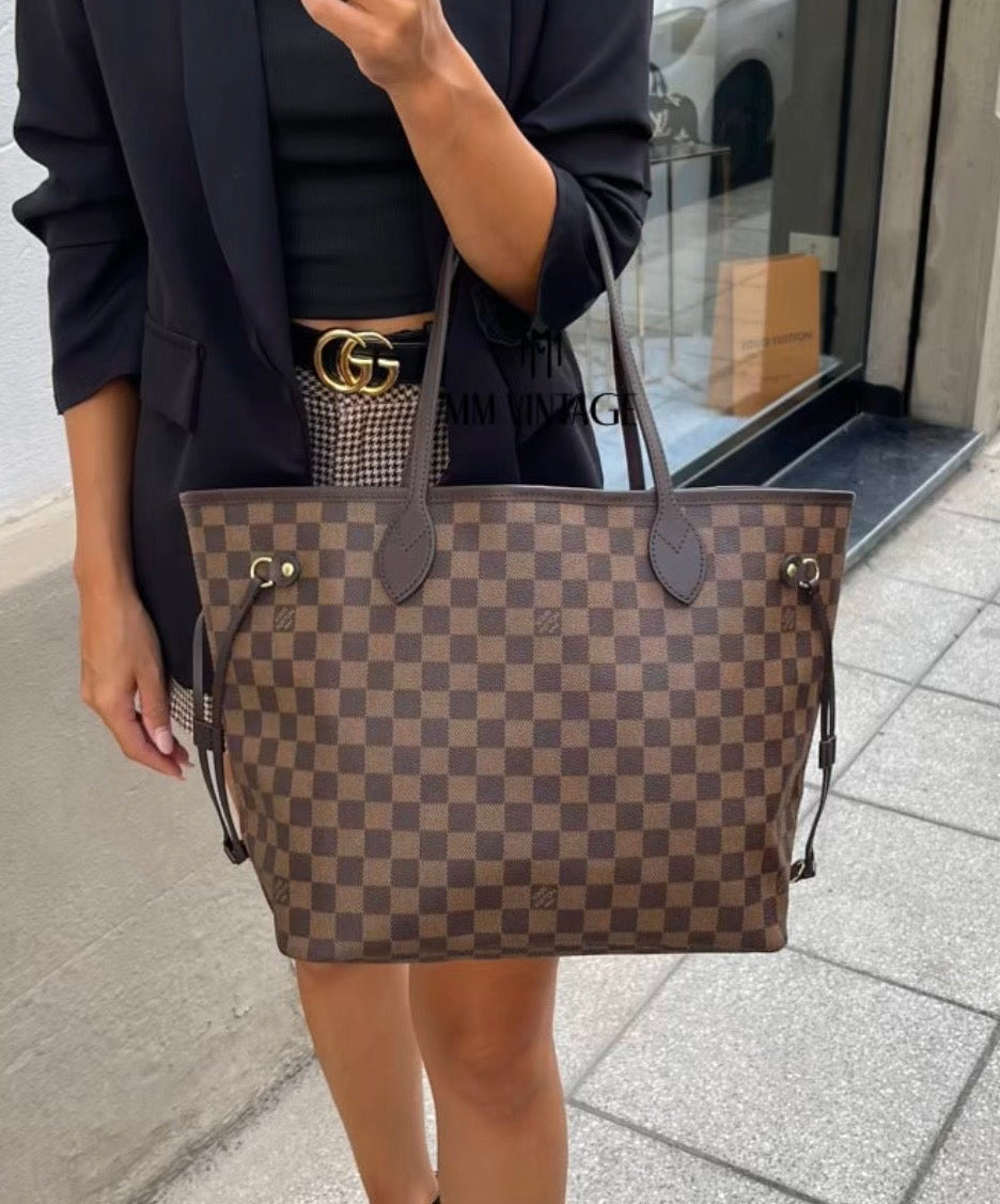 Borsa Neverfull MM Damier Ebène Louis Vuitton