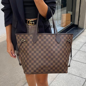 Borsa Neverfull MM Damier Ebène Louis Vuitton