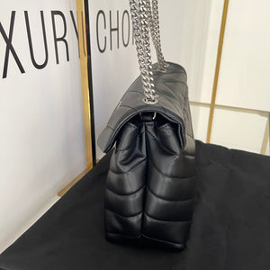 Borsa LouLou Small black hw argento YSL