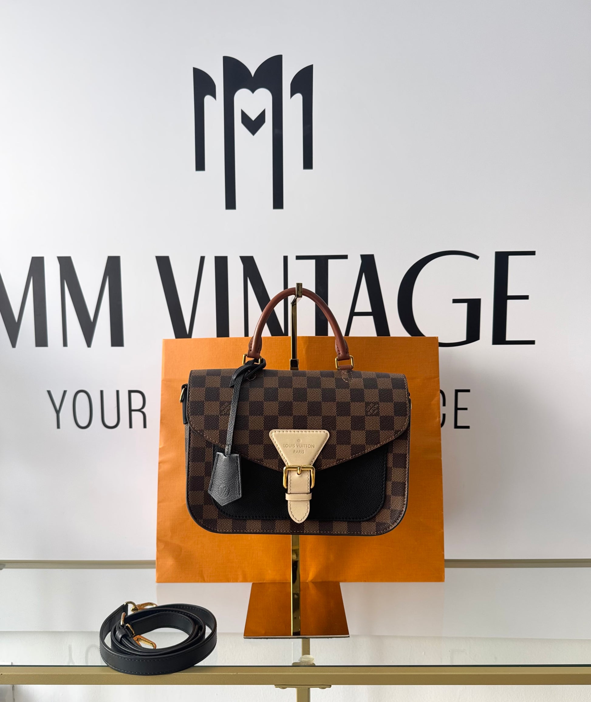 Borsa Beaumarchais Damier Ebène Louis Vuitton