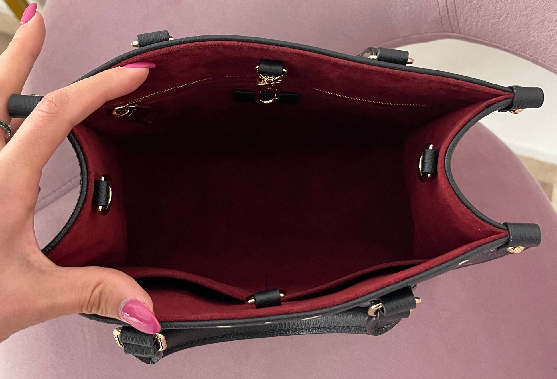 Borsa OnTheGo PM Monogram Empreinte Bicolor Louis Vuitton